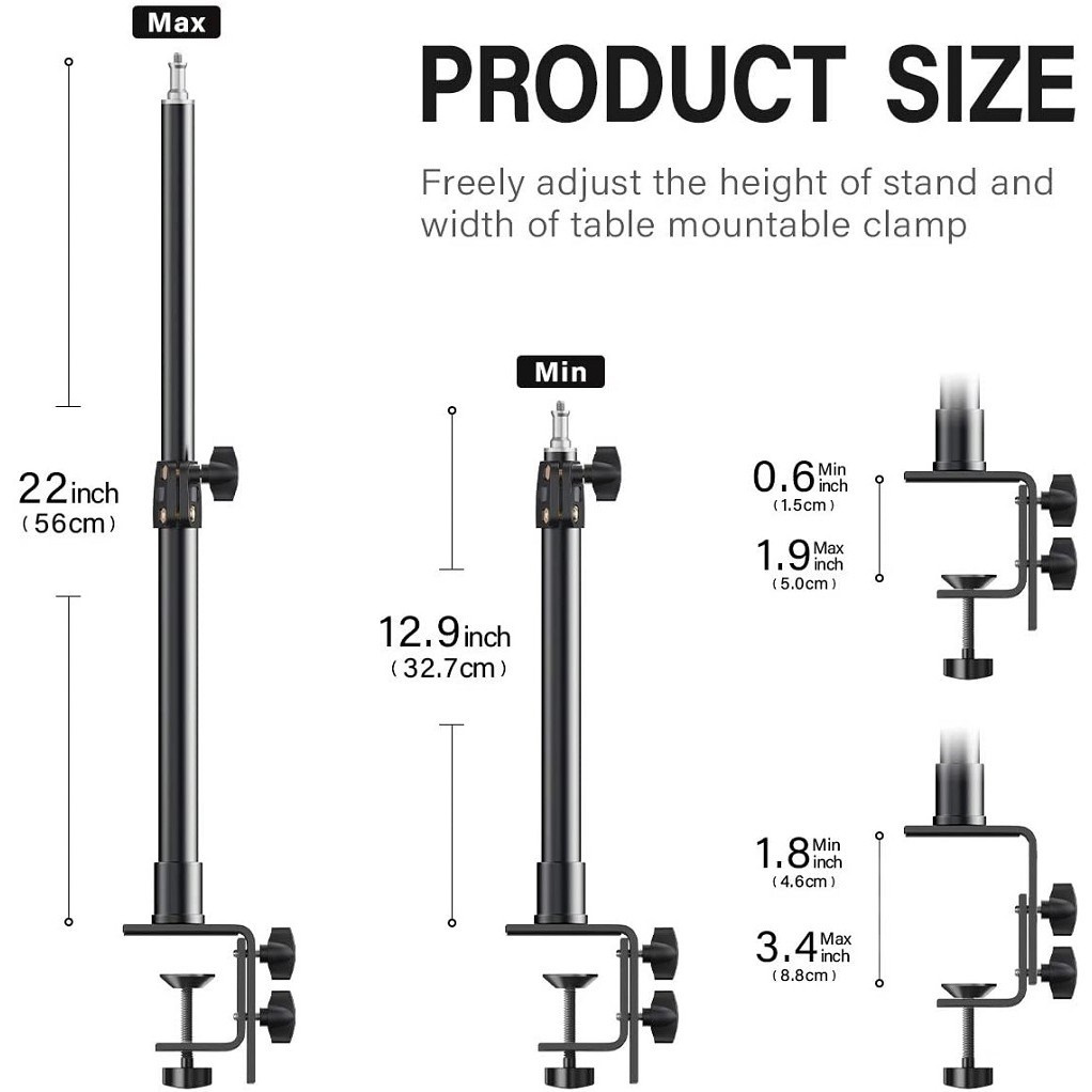 Lammcou Chân Đế Gắn Máy Ảnh 12.9-22 Inch Xoay 360 Độ