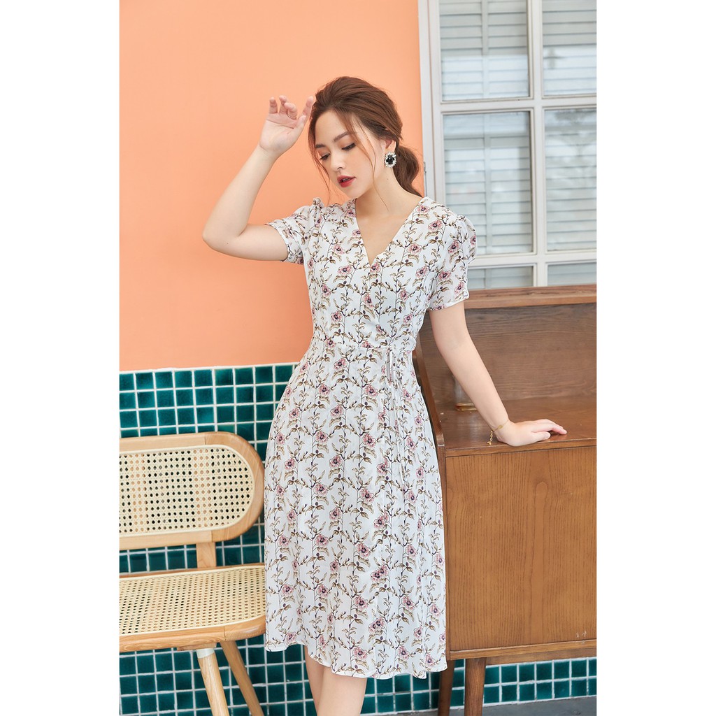 Đầm xòe ngắn tay xẻ 1 bên DEA0313 - 20Again | BigBuy360 - bigbuy360.vn