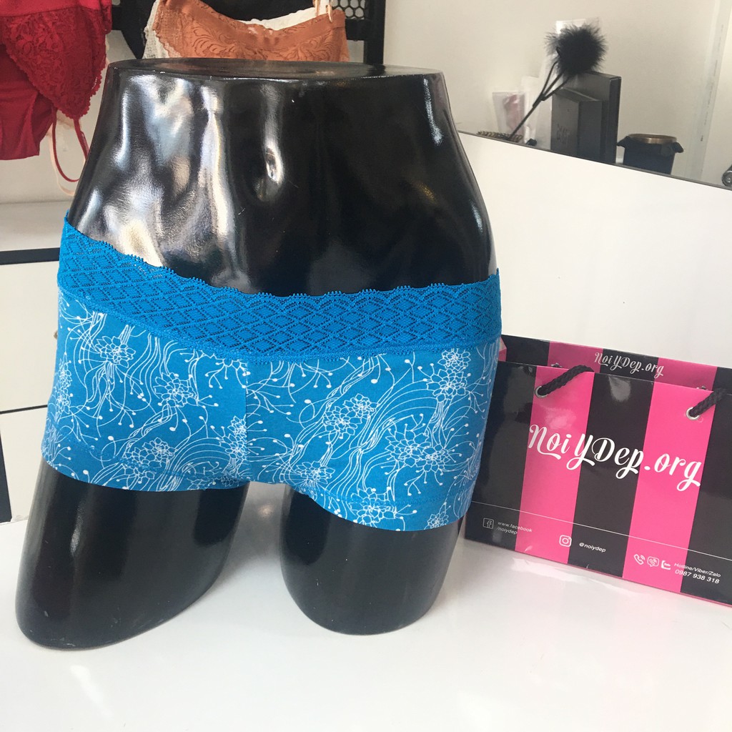 Quần lót cotton Boxer đai ren Nội Y Đẹp