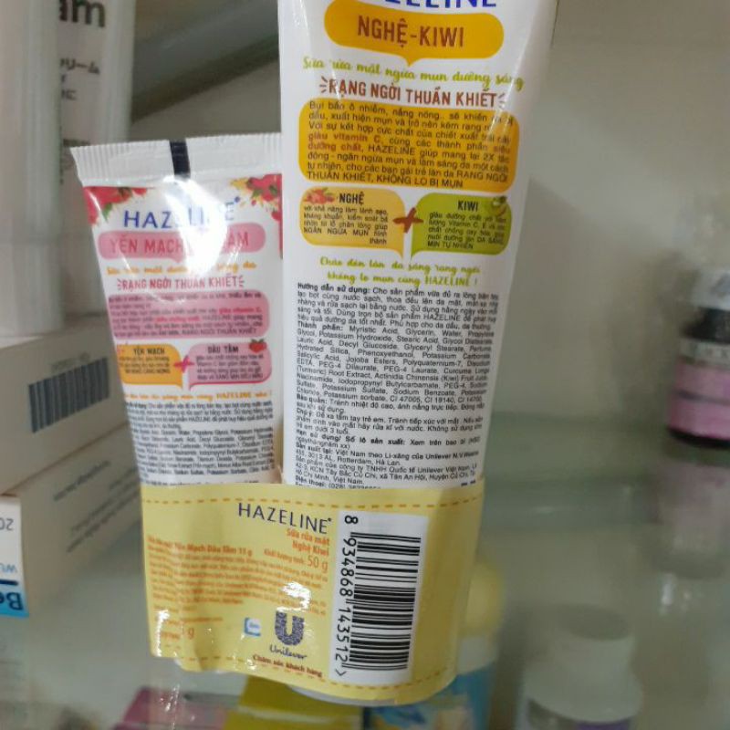 Sữa rửa mặt hazeline 50g