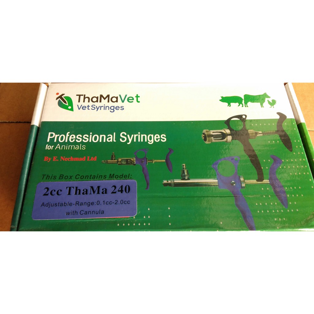 Xilanh tiêm tự động Thama Vet  ống kim loại hoặc Thama Vet ống thủy tinh-HÀNG CHÍNH HÃNG