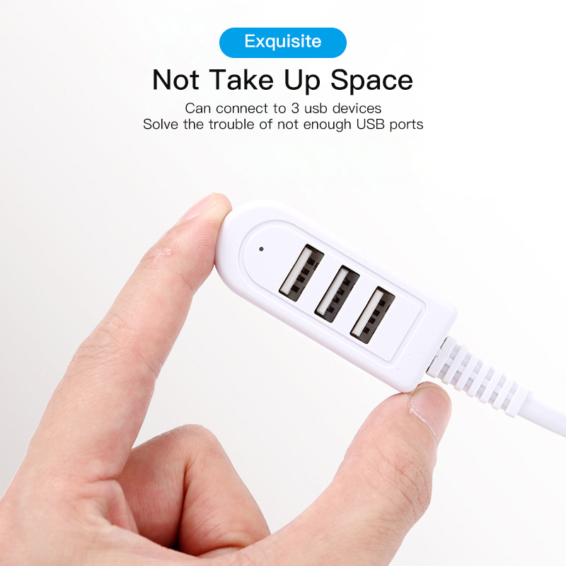 Cáp HUB USB Ankndo chia 3 trong 1 mini truyền dữ liệu sạc pin tốc độ cao dành cho máy tính bàn/máy tính xách tay