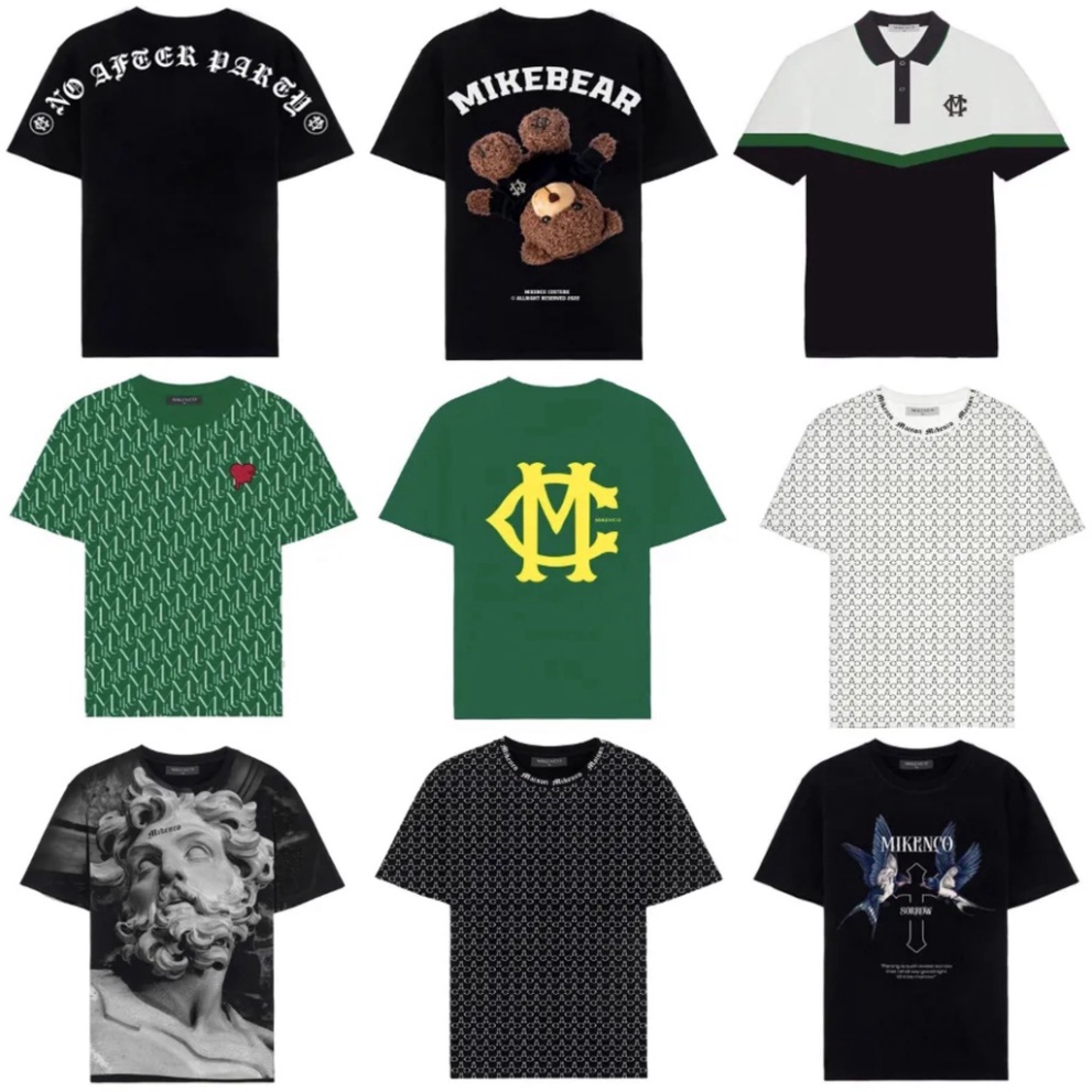 Áo thun MIKENCO, kiểu dáng unisex, cotton dày dặn, cộc tay cổ tròn - Kiểu Dáng Trend 2022