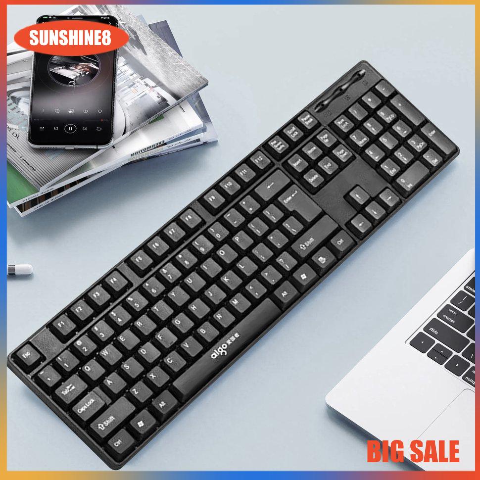 【SUN】Mechanical Keyboard Ergonomic Silent 104 Keys Keyboards Fast Typing Key Board