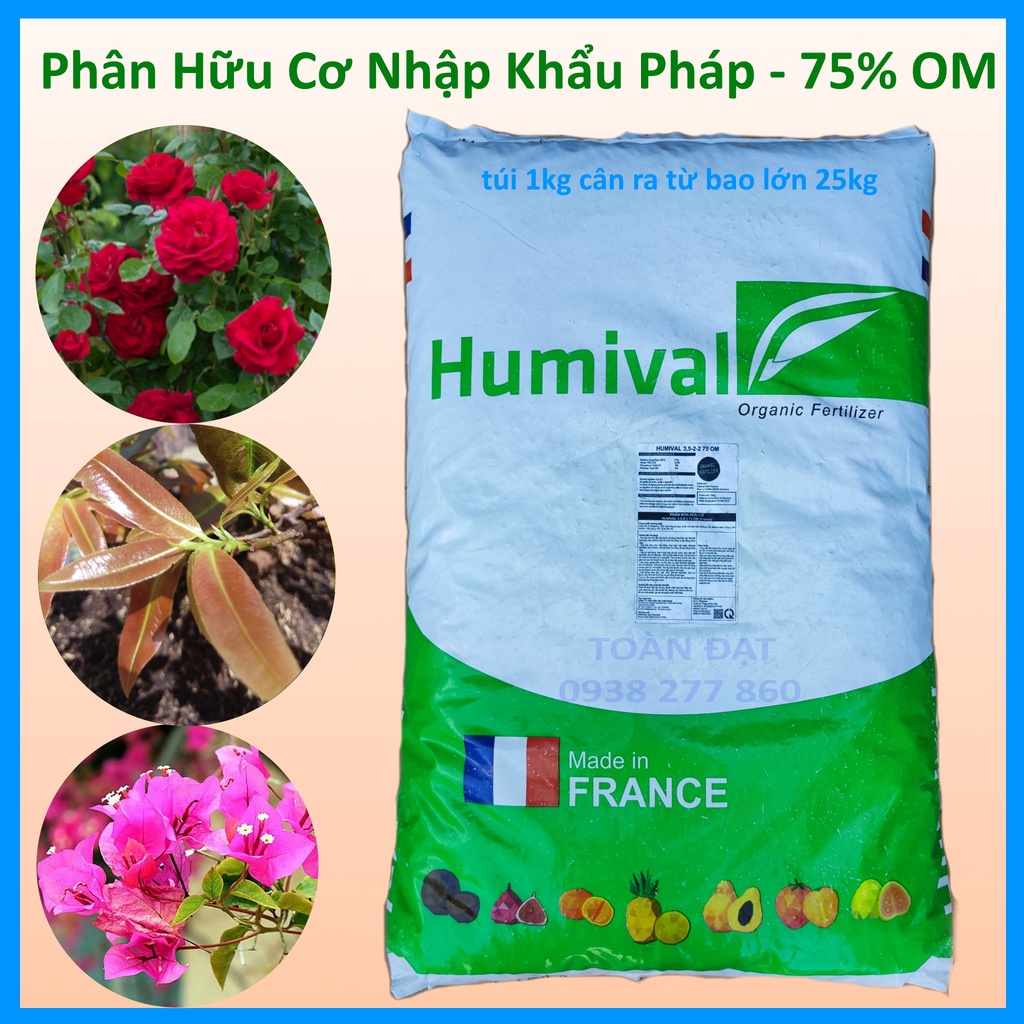 Phân Hữu Cơ Nhập Khẩu Từ Pháp , cải tạo đất, ra rễ mạnh và cung cấp dinh dưỡng cho cây, không gây cháy rễ