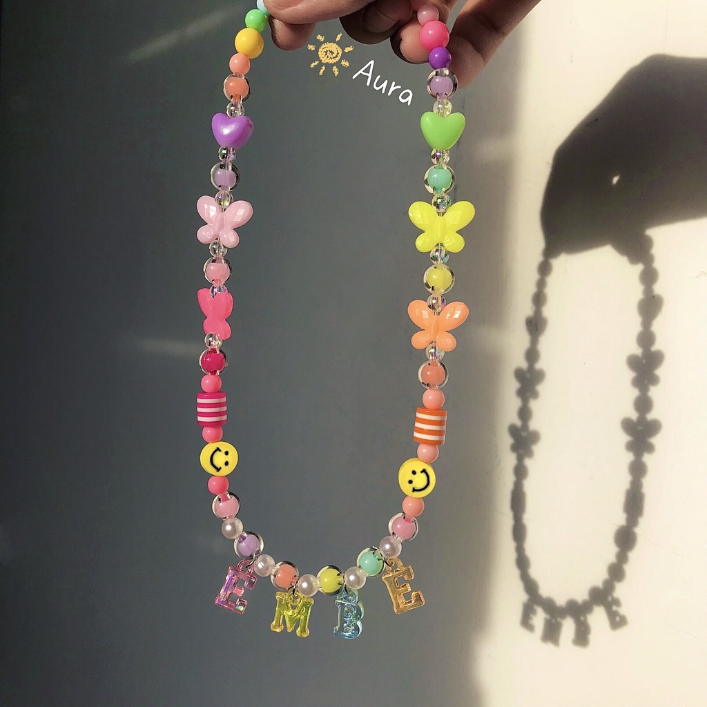 Vòng cổ gắn tên trong suốt Handmade thiết kế bởi Aura