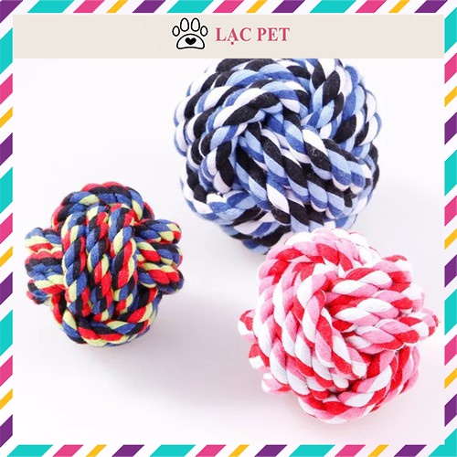 Bóng tết thừng tròn (3size) bóng thừng đồ chơi cho chó mèo tập cắn, dùng cho chó ngứa răng hay cắn đồ