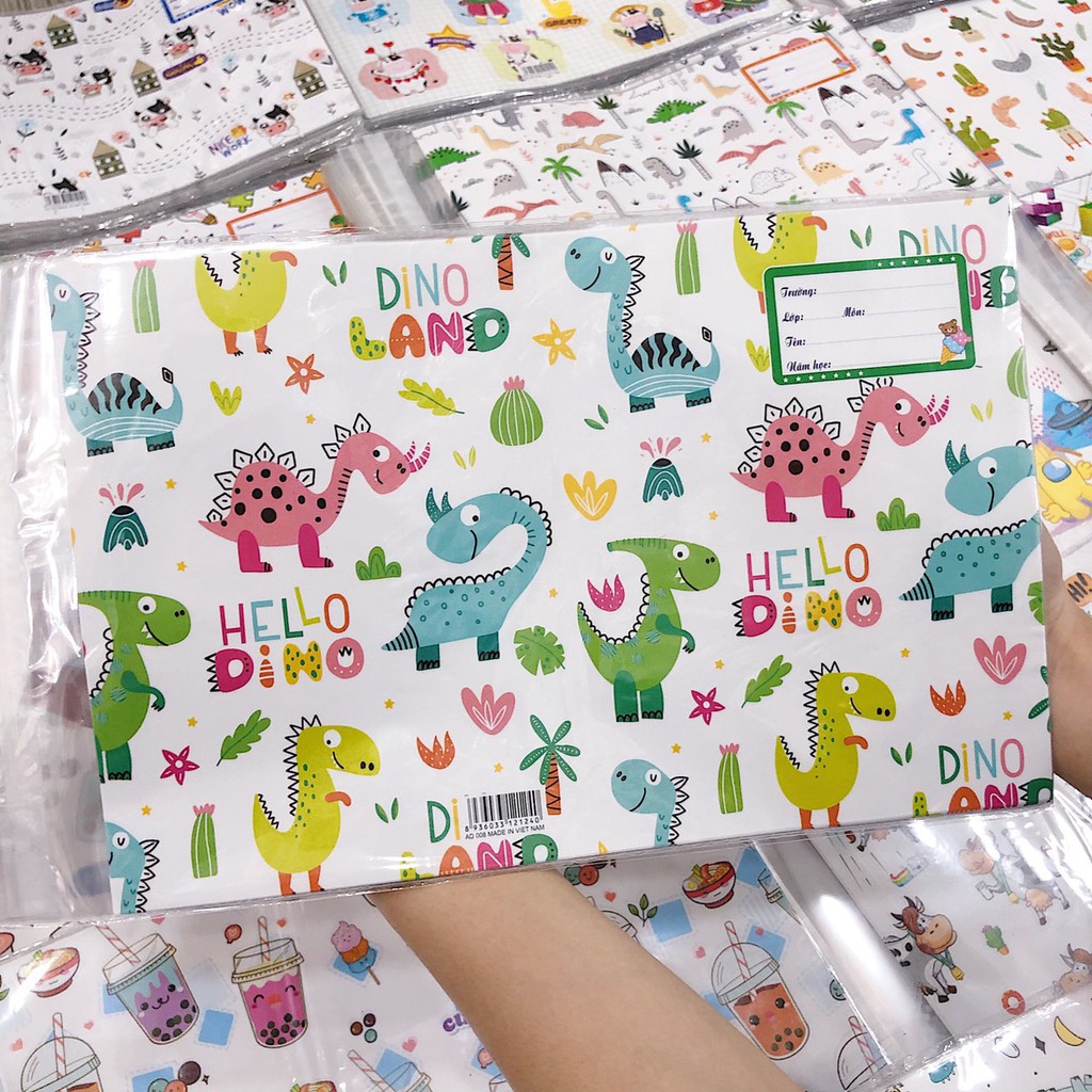 Set 10 bìa bao vở , bao tập kèm bìa kiếng ngộ nghĩnh