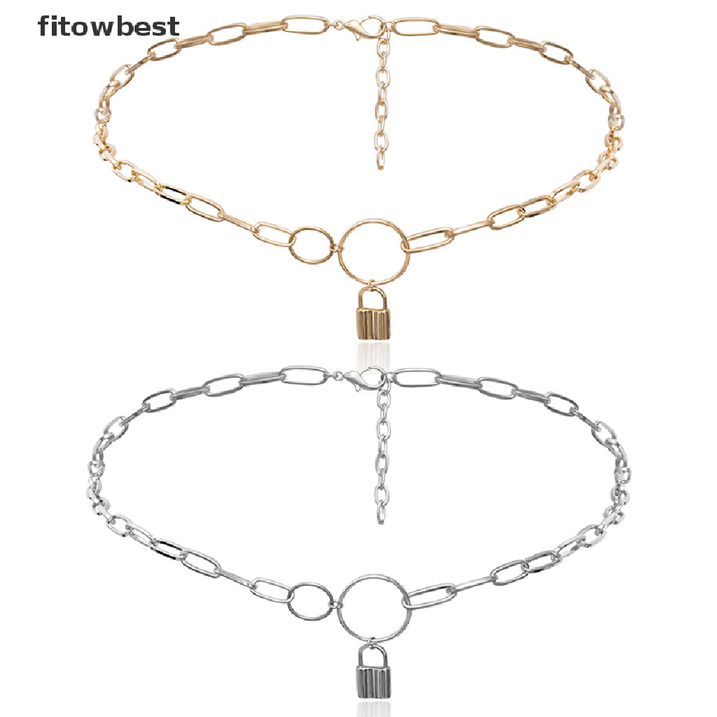 Thắt lưng GJCUTE dây xích khóa kim loại goth phong cách punk cho nữ