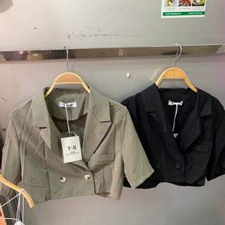 Áo vest dáng croptop choàng 2 màu