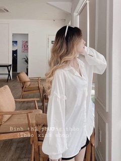 ÁO SƠ MI TRẮNG TAY BÈO