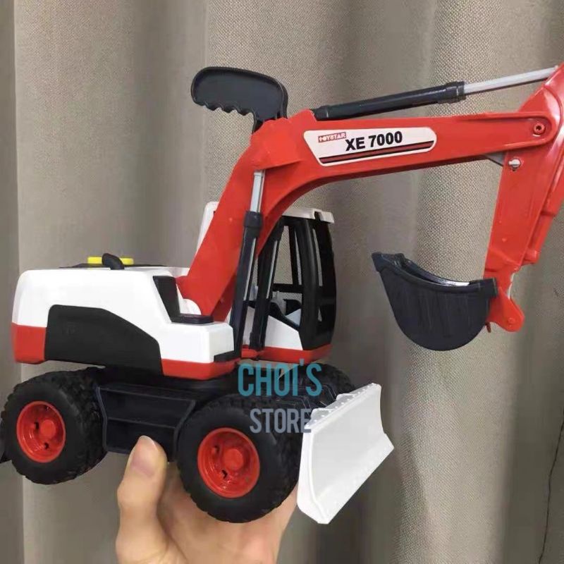 Xe ô tô cần cẩu, xe máy xúc công trình co âm thanh