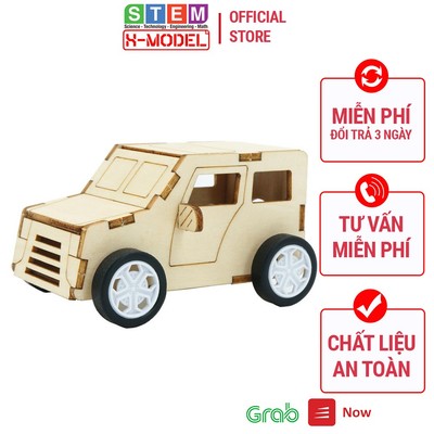 Đồ chơi lắp ráp thông minh Xe ô tô 4 bánh có mui ST10 X-MODEL cho bé Đồ chơi tự làm DIY