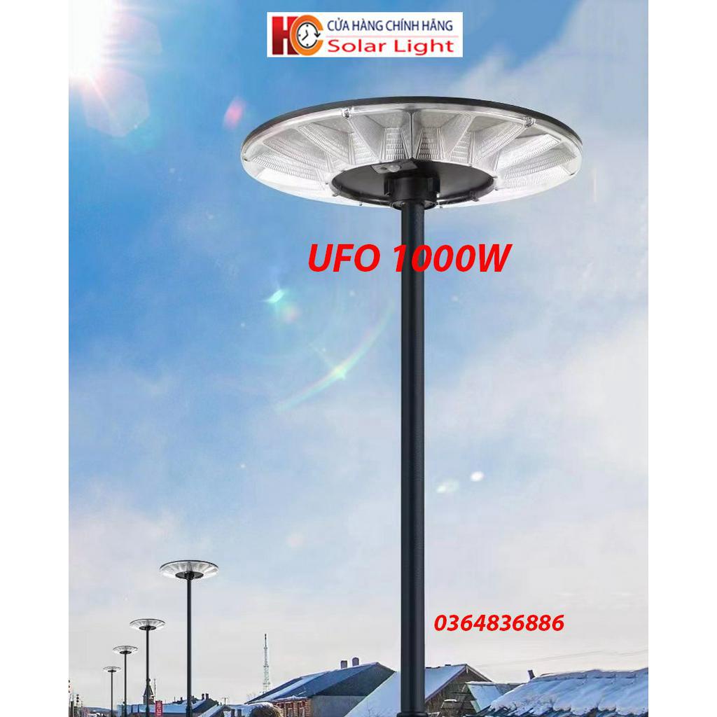 Đèn năng lượng mặt trời UFO kim cương HC Solar light 1000W,Vỏ nhựa ABS,Tấm pin liền,Cảm biến chuyển động, Ánh sáng trắng