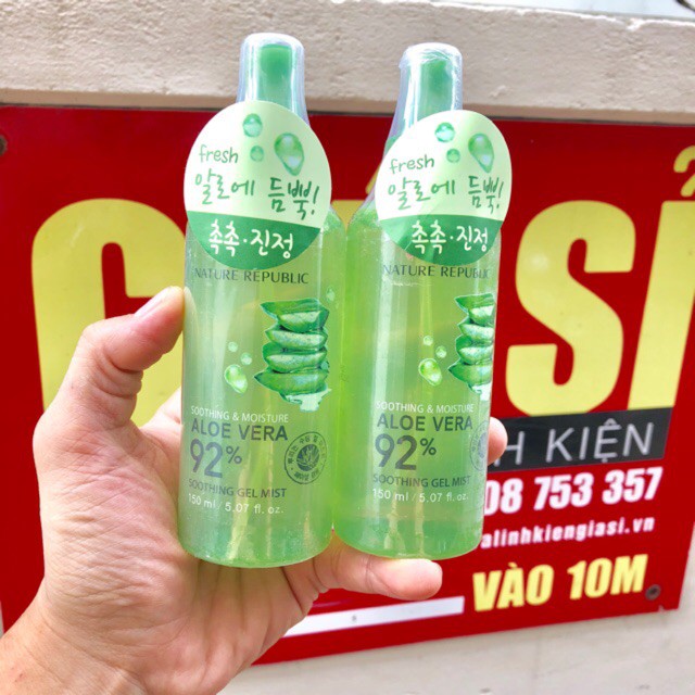 Xịt khoáng Nha đam Aloe Vera Soothing Mist (hình chụp thật)