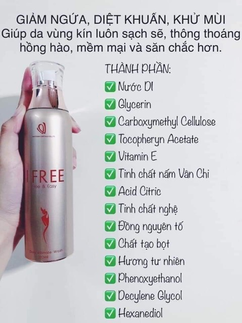 Com dung dịch vệ sinh phụ nữ + nước hoa cô bé