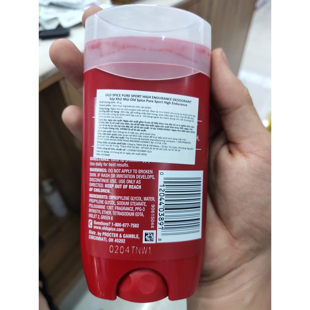 Lăn khử mùi nam Old Spice Pure Sport 68g - USA