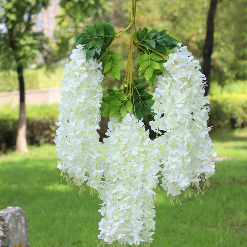 Bộ 6 Cành 36 Hoa Wisteria Nhân Tạo Treo Trần Nhà/Trần Nhà Trang Trí Tiệc Cưới DIY