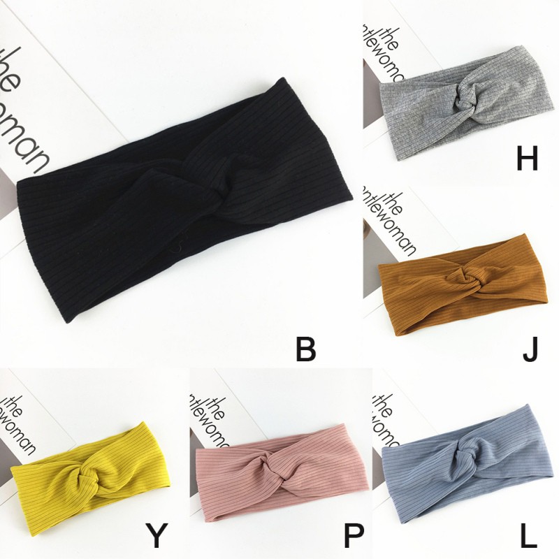 Băng đô sọc ngắn , rộng , rửa mặt , dành cho nữ