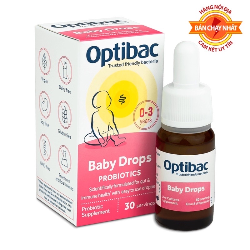 [MẪU MƠI]Men Optibac Drop Hồng dạng giọt cho bé