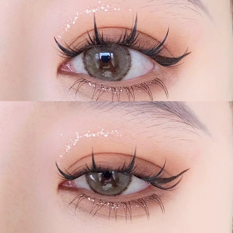 Lông Mi Lúa Mì Mới! Lông Mi Giả Dày 9-12mm Họa Tiết Đôi Mắt Hoạt Hình Dễ Thương