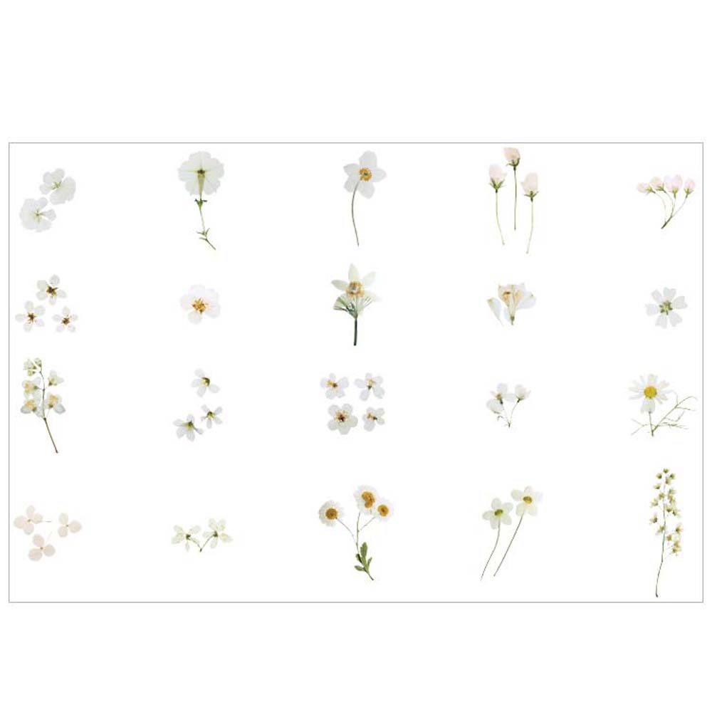 Set 40 Miếng Dán Trang Trí Sổ Tay / Đồ Thủ Công Hình Hoa Cổ Điển