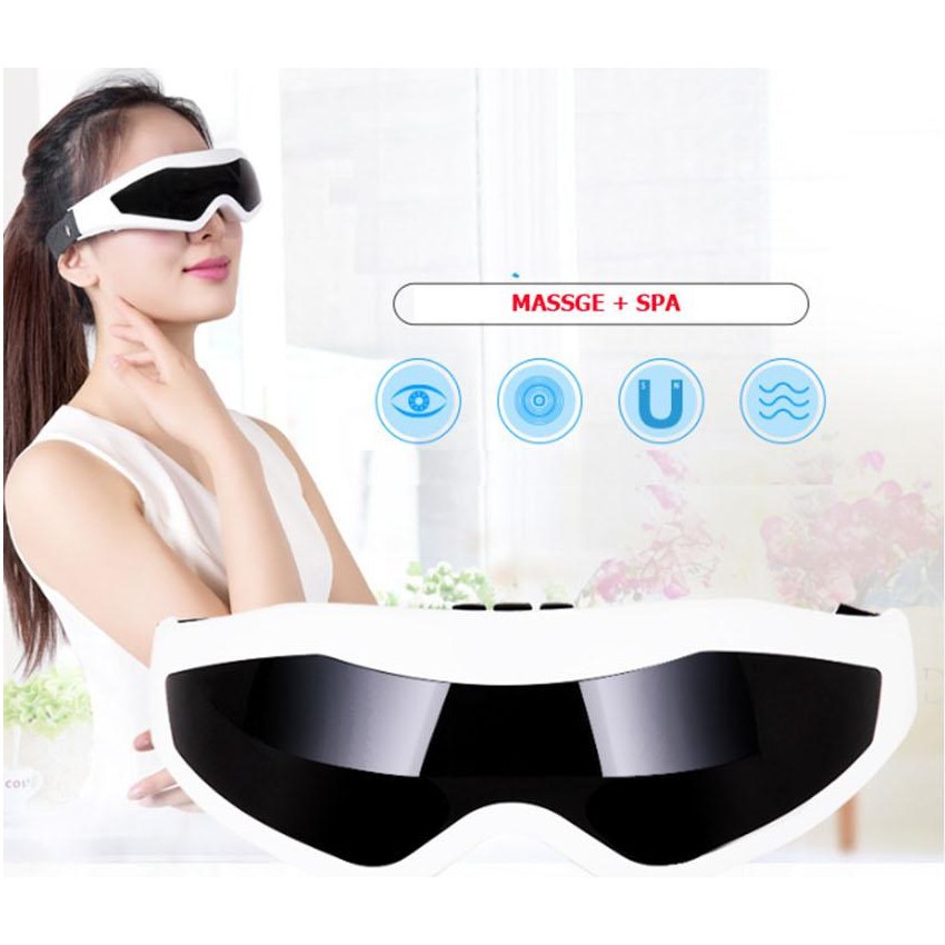 Kính massage mắt rung quanh vùng mắt giảm thâm ,Sử dụng được cả điện hoặc pin rời ,KÍnh massage thư giã mắt[ FULLBOX ]