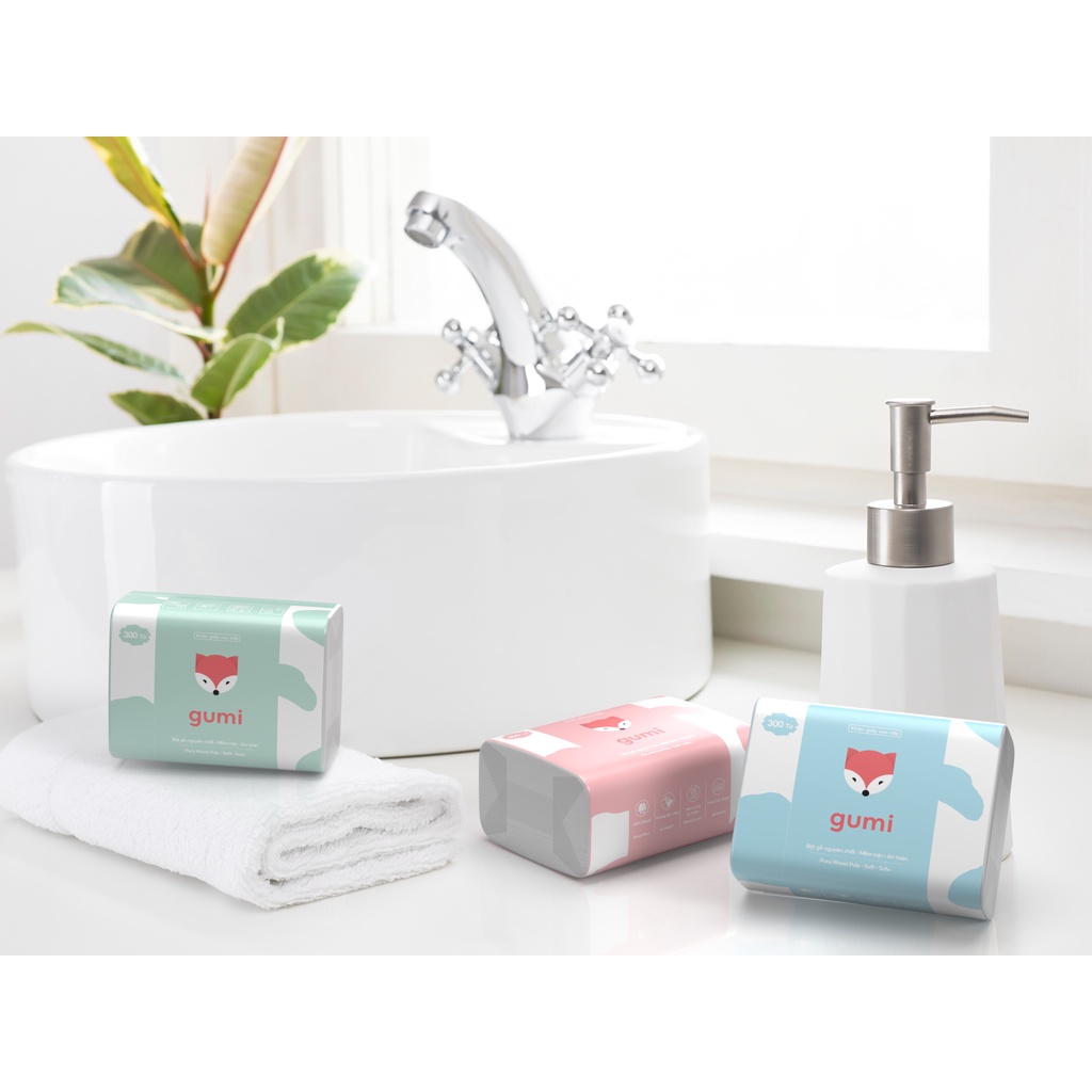 Giấy ăn hàng cao cấp gumi, Giấy rút Gumi 3 lớp cao cấp