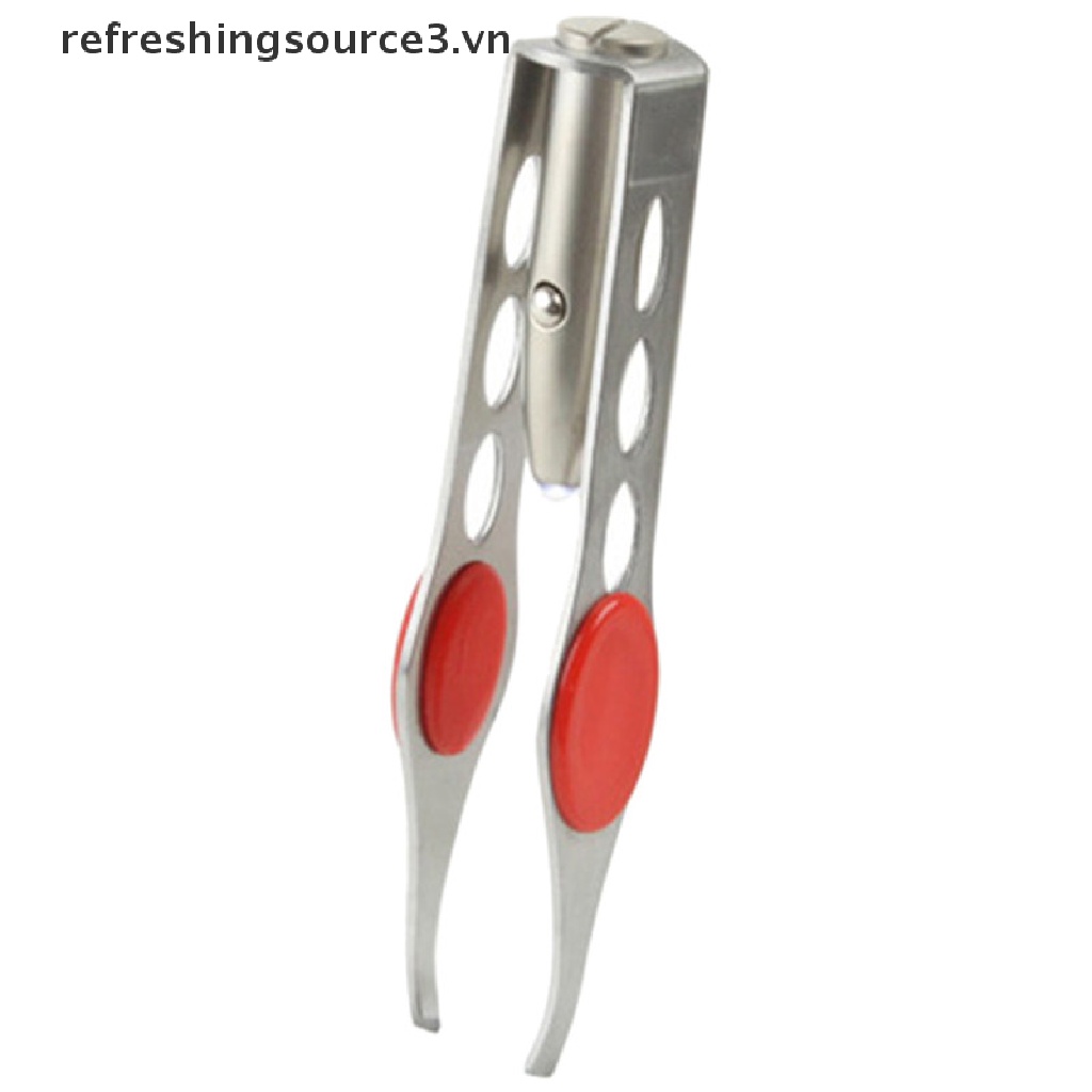 Nhíp Tỉa Lông Mày Có Đèn LED Bằng Thép Không Gỉ Tiện Dụng