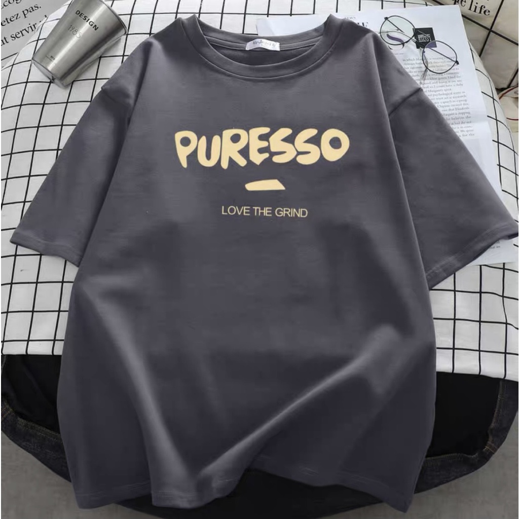 Áo thun phông 3158 nữ nam tay lỡ unisex form rộng chất liệu cotton khô HANOVA in chữ PURESO