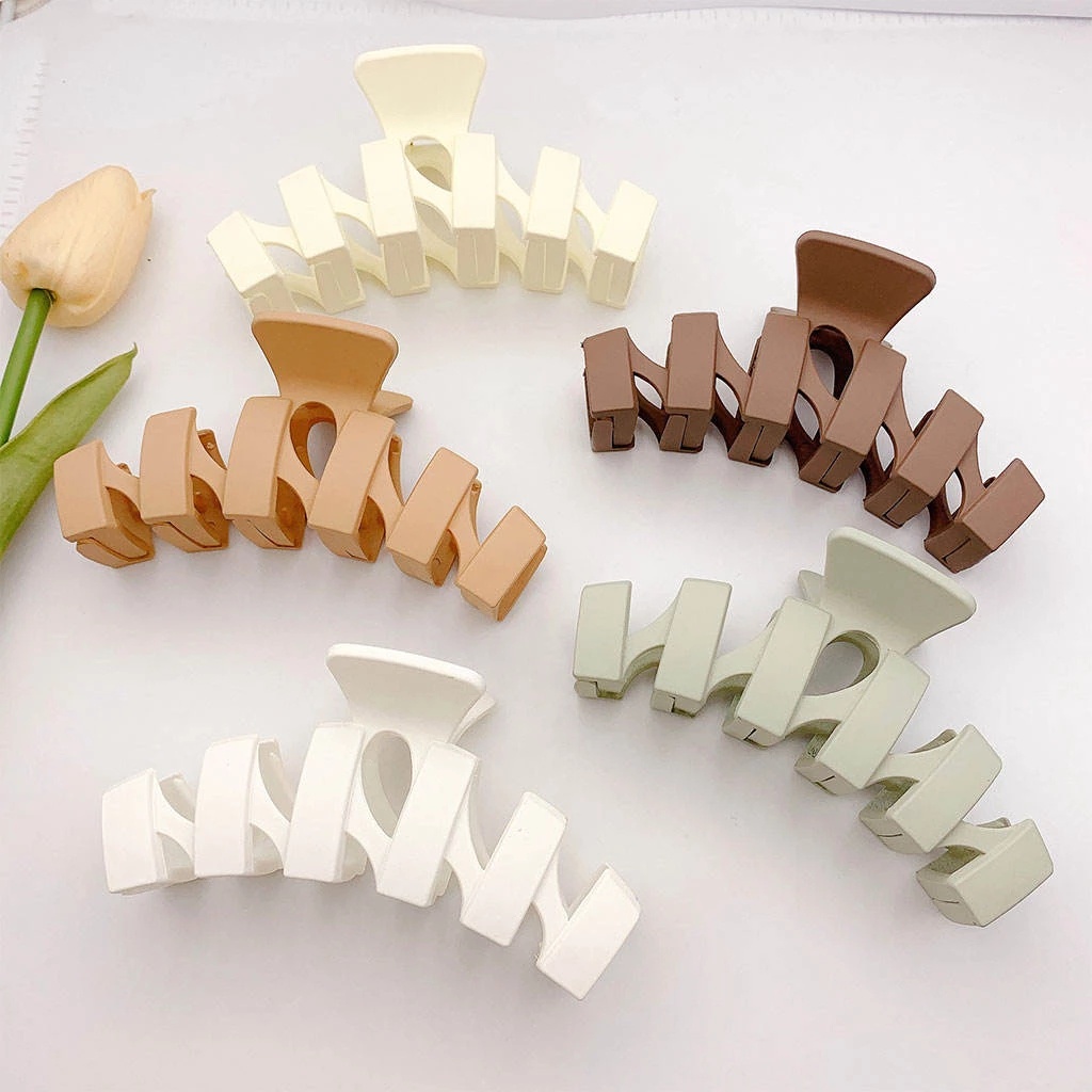 Kẹp tóc càng cua cỡ lớn đơn giản phong cách Hàn Quốc cho nữ