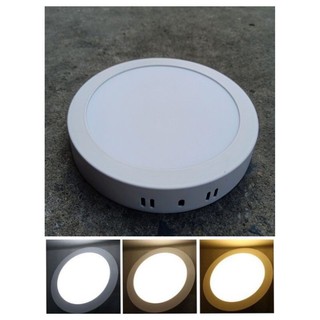 Đèn Led Panel Mâm Ốp Nổi 12w 3 chế độ màu . phi 170