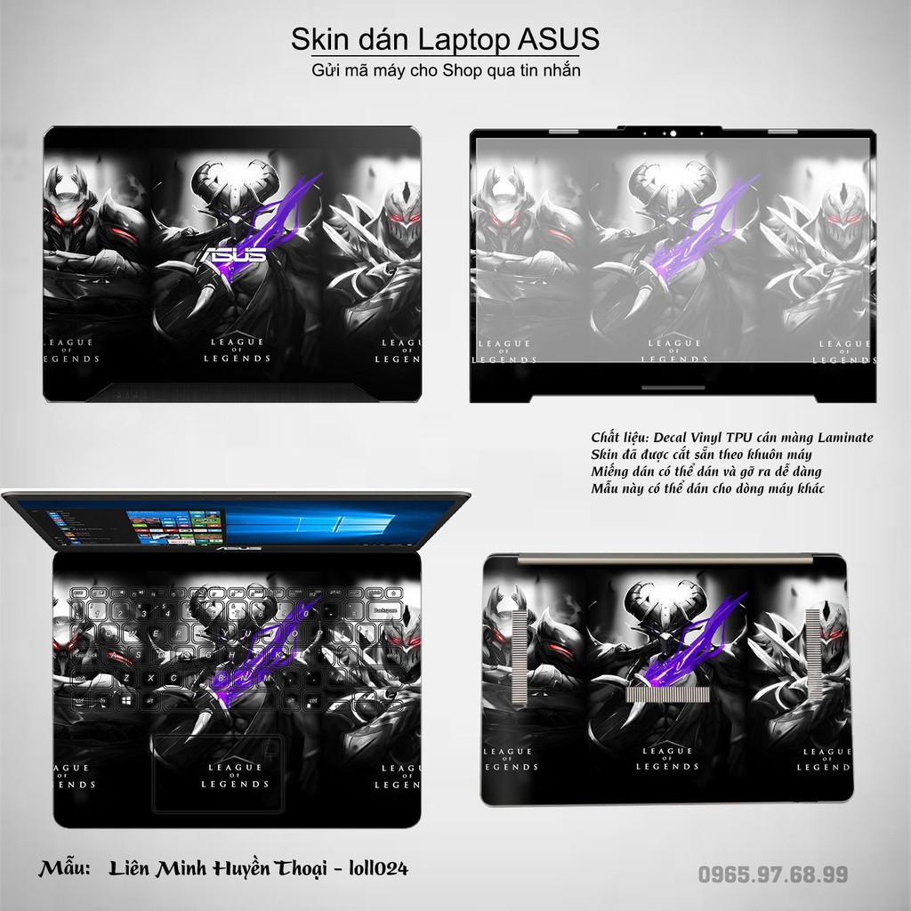 Skin dán Laptop Asus in hình Liên Minh Huyền Thoại _nhiều mẫu 3 (inbox mã máy cho Shop)