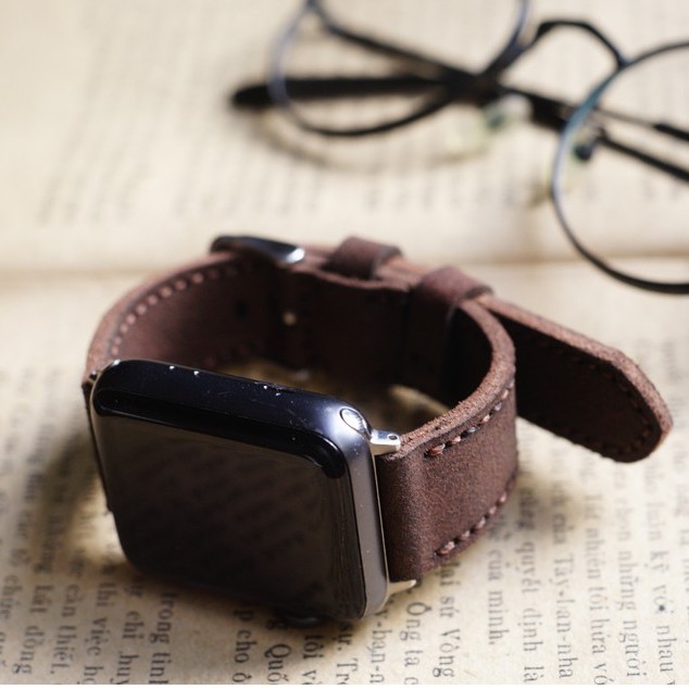 Dây đồng hồ Apple Watch , Iwatch , Iphone Watch Da Bò Thật  RAM Leather Classic  Bền Đẹp