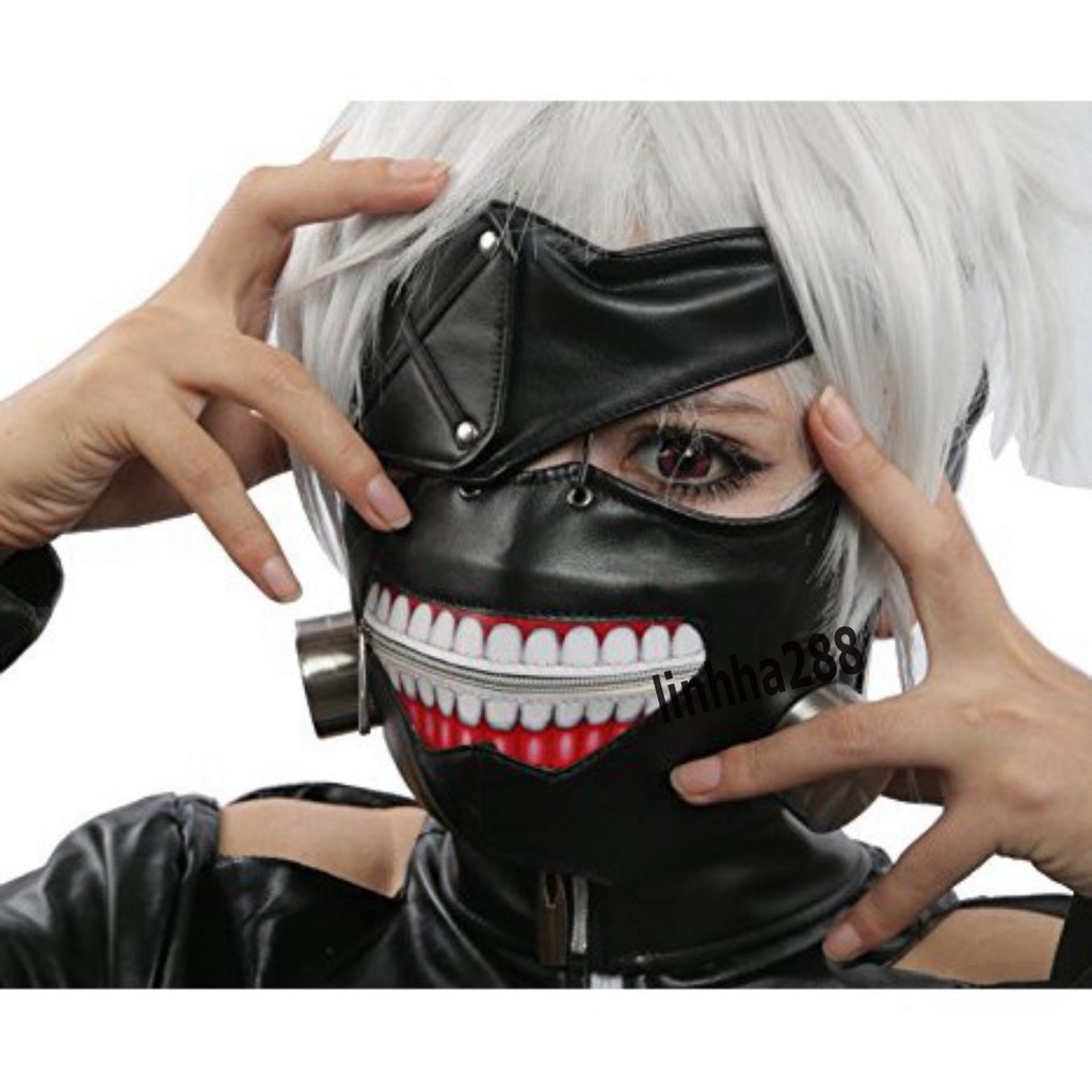 Mặt nạ cosplay Ken Kaneki - anime Tokyo Ghoul Mặt nạ nhân vật Kaneki Ken có thể điều chỉnh kích thước dùng hóa trang