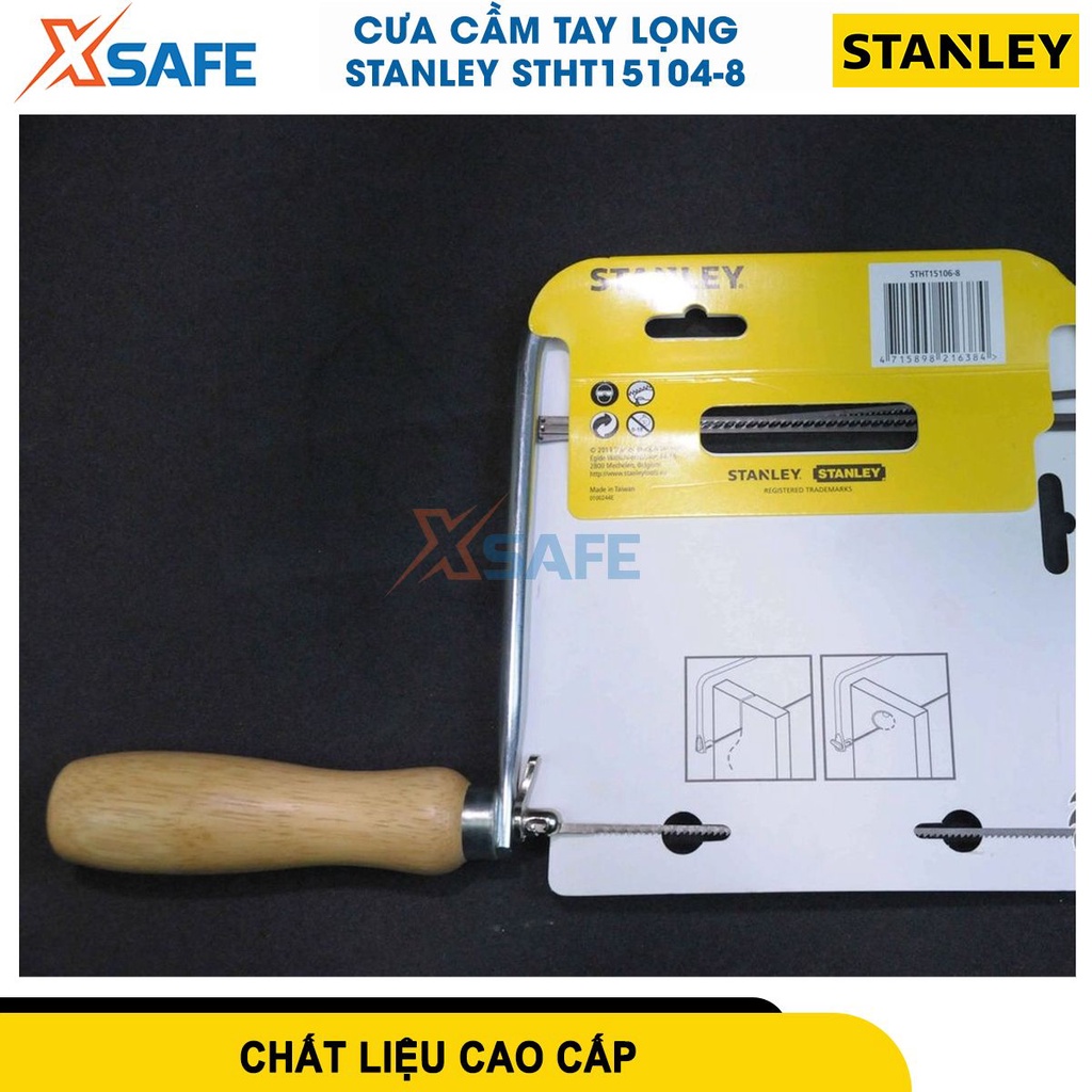 Cưa lọng cầm tay STANLEY STHT15104-8 kích thước 120mm (4-3/4 inch), chất liệu an toàn thép bền bỉ, lưỡi cưa thẳng lọng