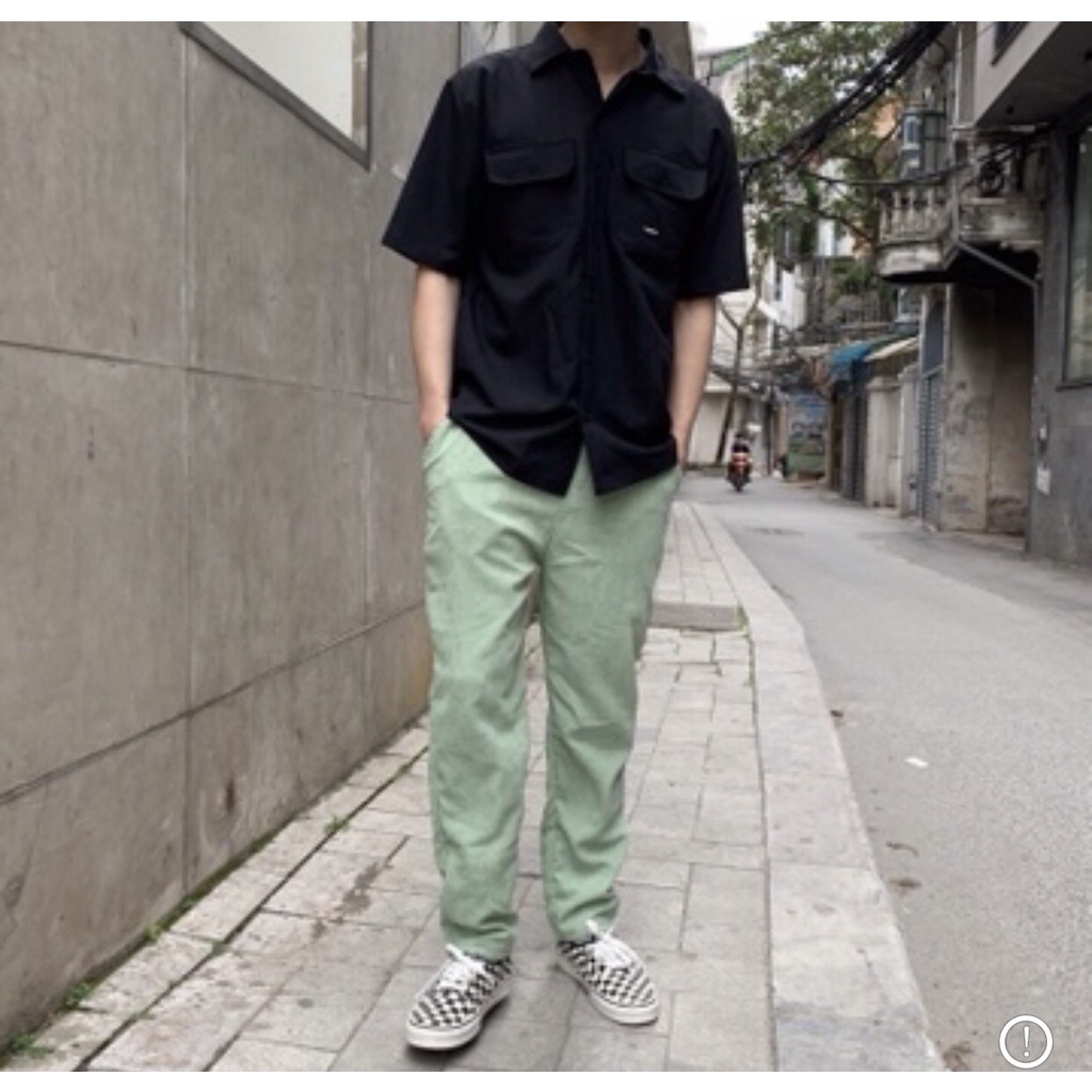 Quần Dài Ống Rộng Nhung Tăm Dáng Suông Baggy Phong Cách Hàn Quốc Uniex Nam Nữ Basic Ulzzang Jeang