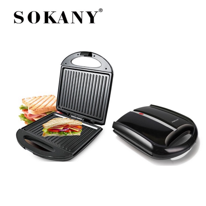 Máy nướng thịt BBQ, kẹp bánh mì đôi Sokany