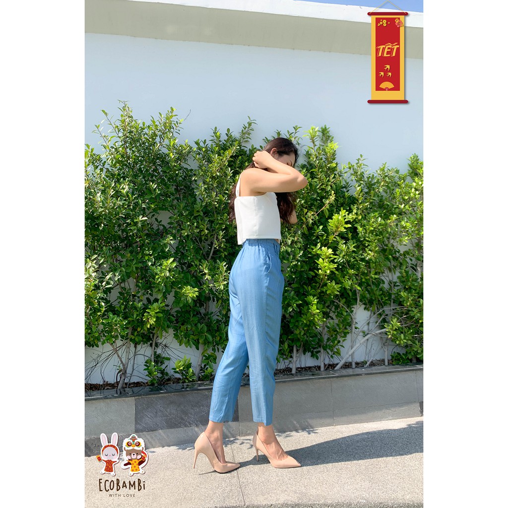 Quần nữ form baggy ECOBAMBI tencel denim