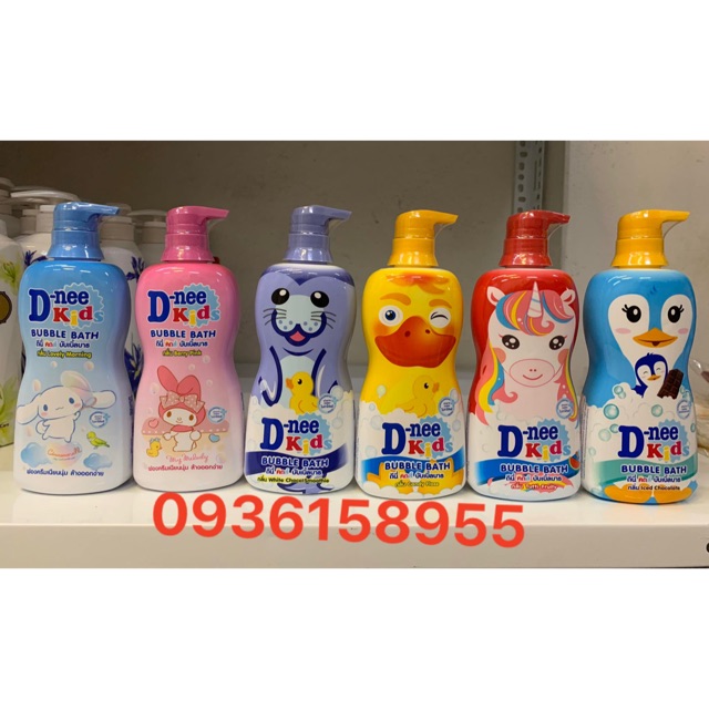 SỮA TẮM GỘI DNEE KID THÁI LAN HÌNH THÚ 400ML có 6 mầu như hình