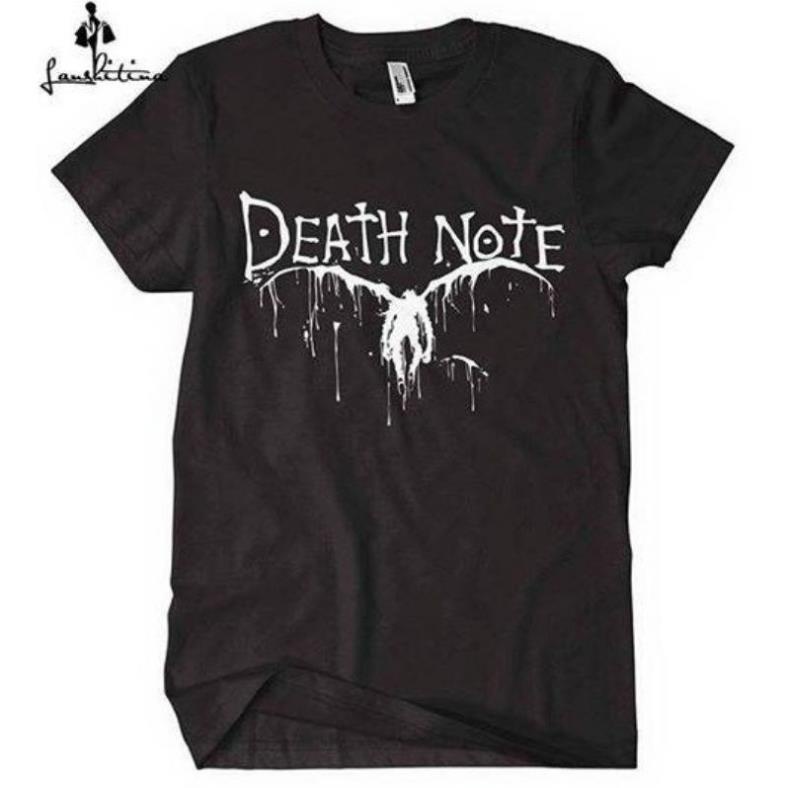 Áo Thun Tay Lửng Đen Death Note Nam Nữ Phong Cách Cá Tính chất đẹp l1