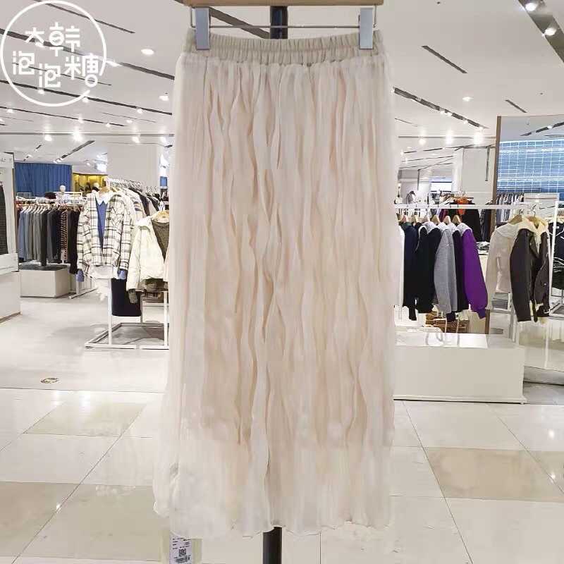 (ảnh thật video) FREE SHIP -  Chân váy nhăn bóng công chúa ánh nhũ lót bên trong dài Hàn quốc | BigBuy360 - bigbuy360.vn