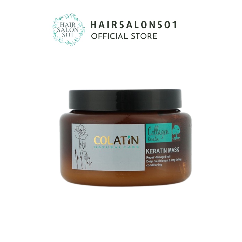 Mặt nạ dưỡng chất phục hồi tóc hư tổn nặng chuyên sâu collagen &keratin COLATIN