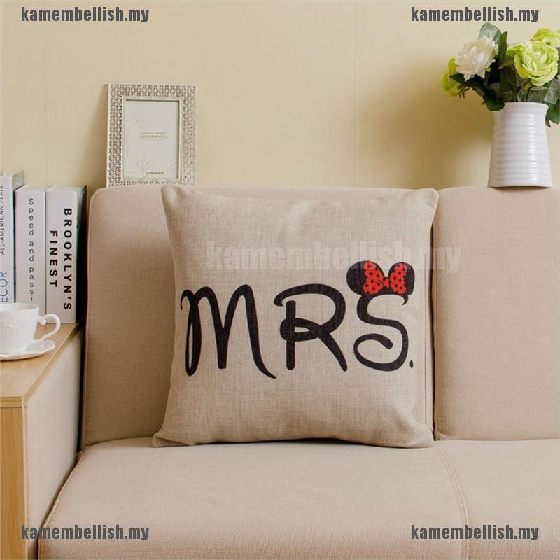 Vỏ Gối Cotton Mr Mrs