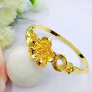 Lắc tay hoa mai đồng non dát vàng