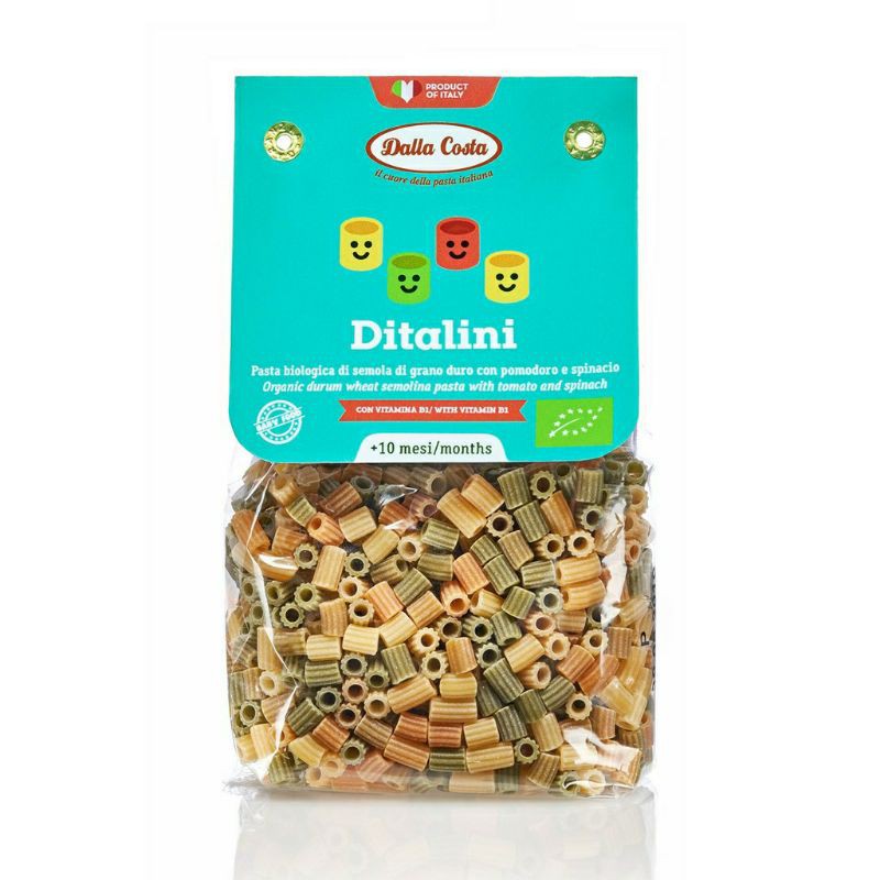 [Dalla costa] Nui ống ngắn rau củ hữu cơ cho bé ăn dặm từ 10 tháng tuổi, gói 200gr
