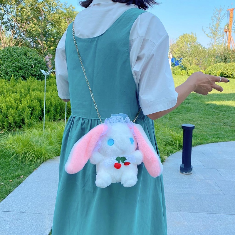 Túi Đeo Chéo Vai Bằng Vải Lông Phong Cách Lolita Dành Cho Nữ
