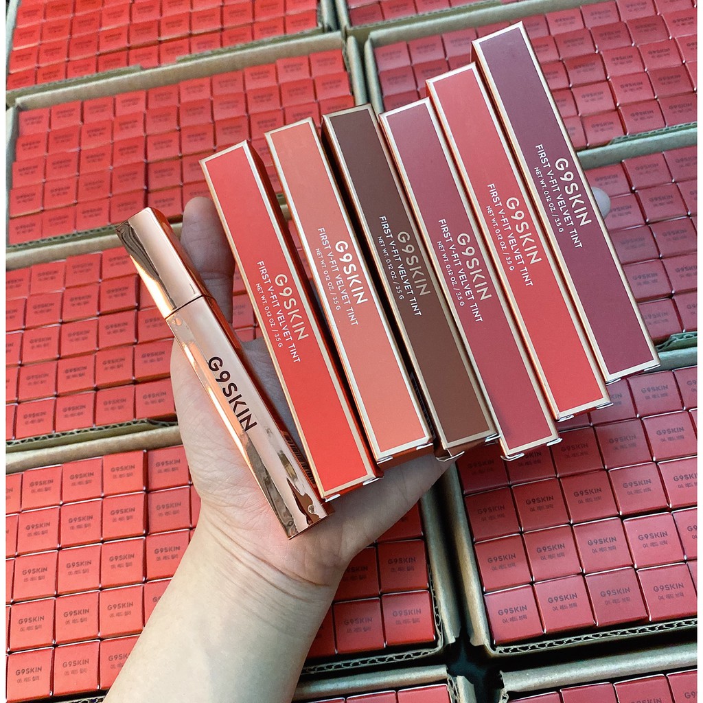 [ MÃ TUELG910K GIẢM 50% ĐƠN TỪ 99K ] Son Kem Lì, Siêu Mịn Mượt, Lên Màu Chuẩn G9 Skin First V-Fit Velvet Tint | BigBuy360 - bigbuy360.vn