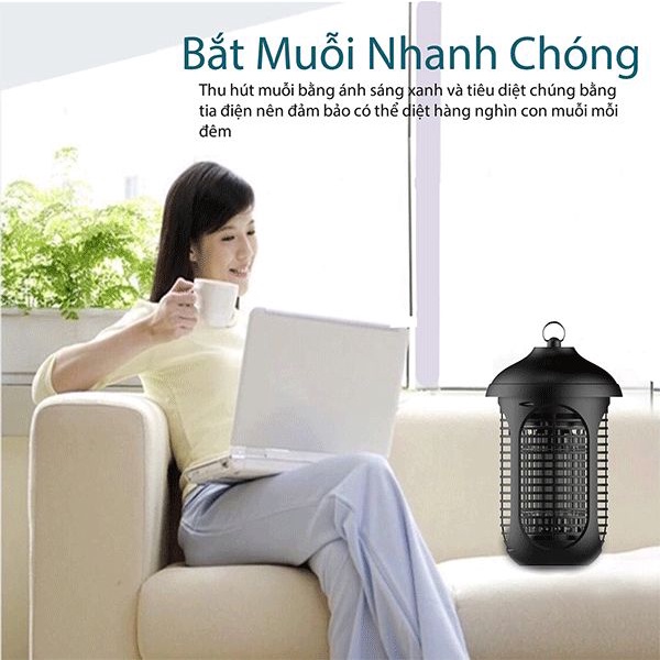[Sản xuất Thái Lan, bảo hàng 12 tháng] ĐÈN BẮT MUỖI CAO CẤP MEGASTAR DM-138