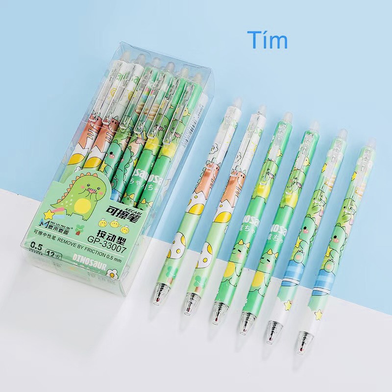Hộp 12 Cây Viết Gel Bấm Xoá Được  Ngòi 0.5mm